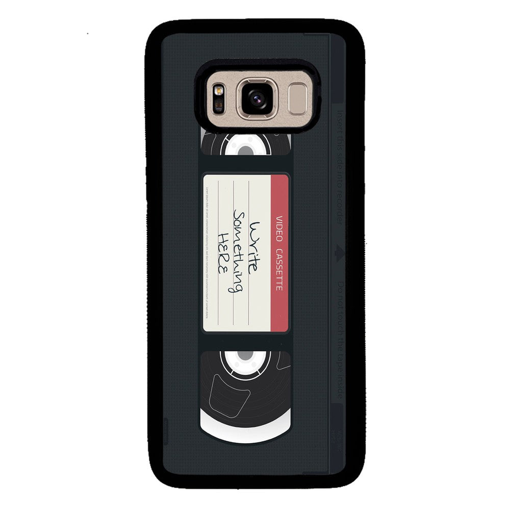 VHS Cassette Tape Retro Black and Red Personalized | Samsung Phone Case