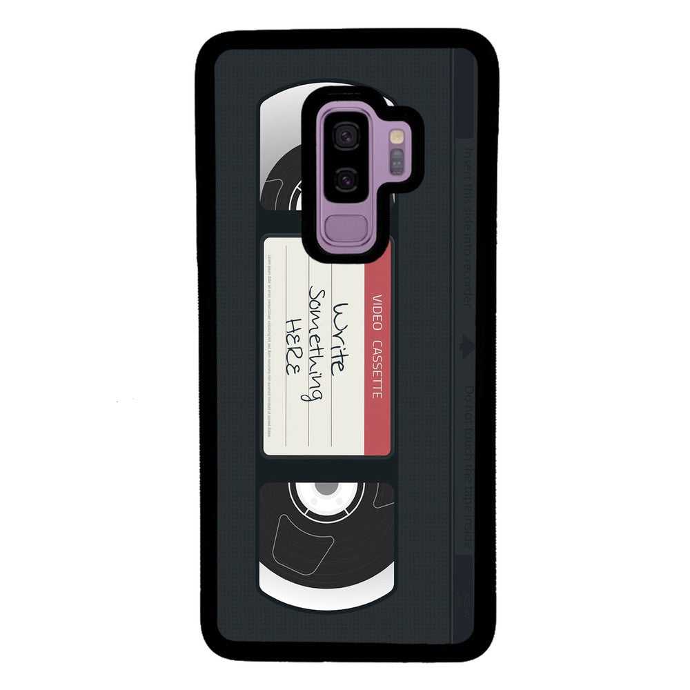 VHS Cassette Tape Retro Black and Red Personalized | Samsung Phone Case