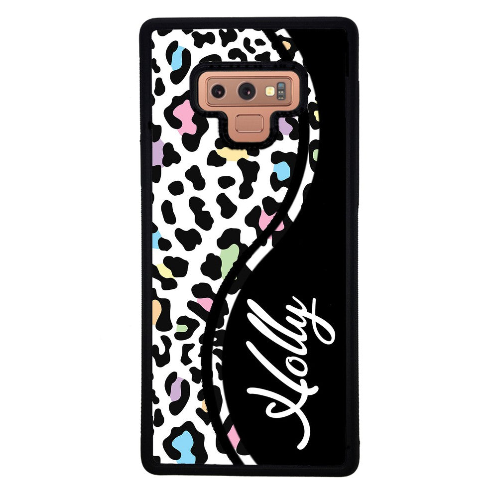 Colorful Cheetah Curvy Personalized | Samsung Phone Case