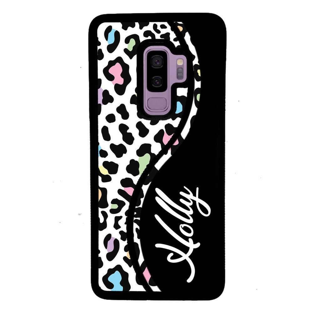 Colorful Cheetah Curvy Personalized | Samsung Phone Case
