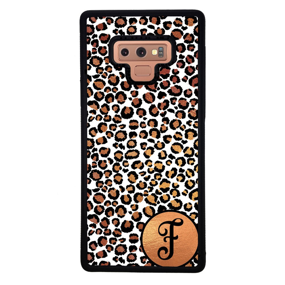 White Gold Foil Leopard Skin Personalized | Samsung Phone Case