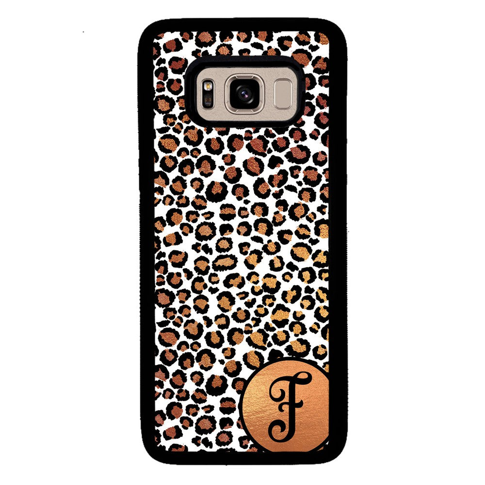White Gold Foil Leopard Skin Personalized | Samsung Phone Case