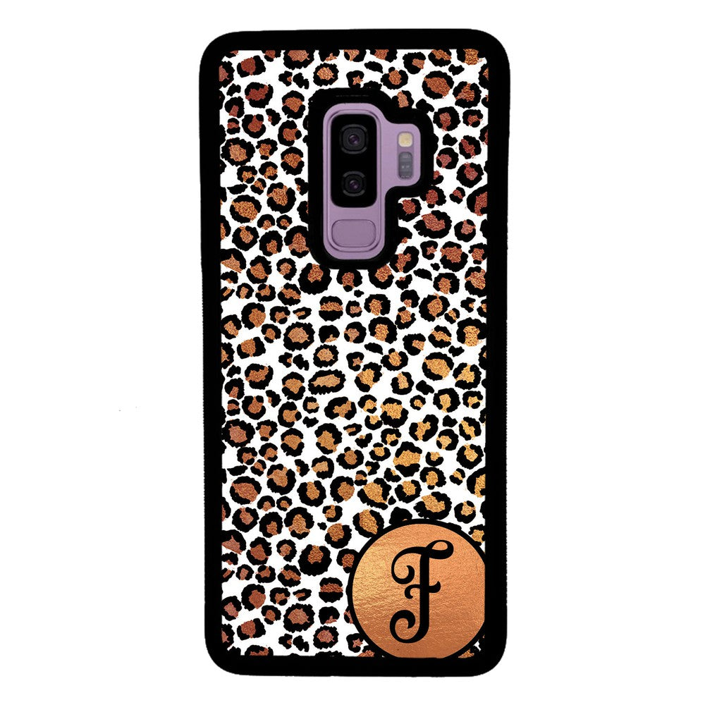 White Gold Foil Leopard Skin Personalized | Samsung Phone Case