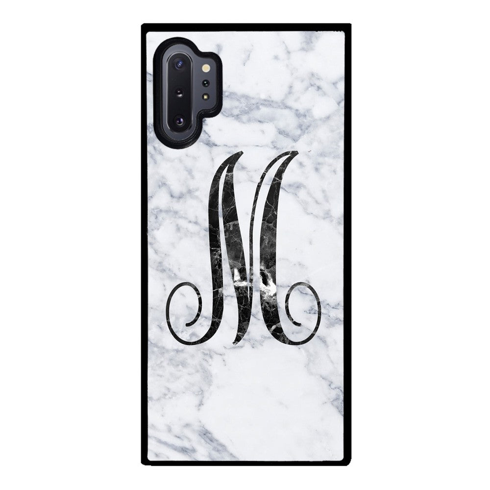 White Marble Initial | Samsung Phone Case