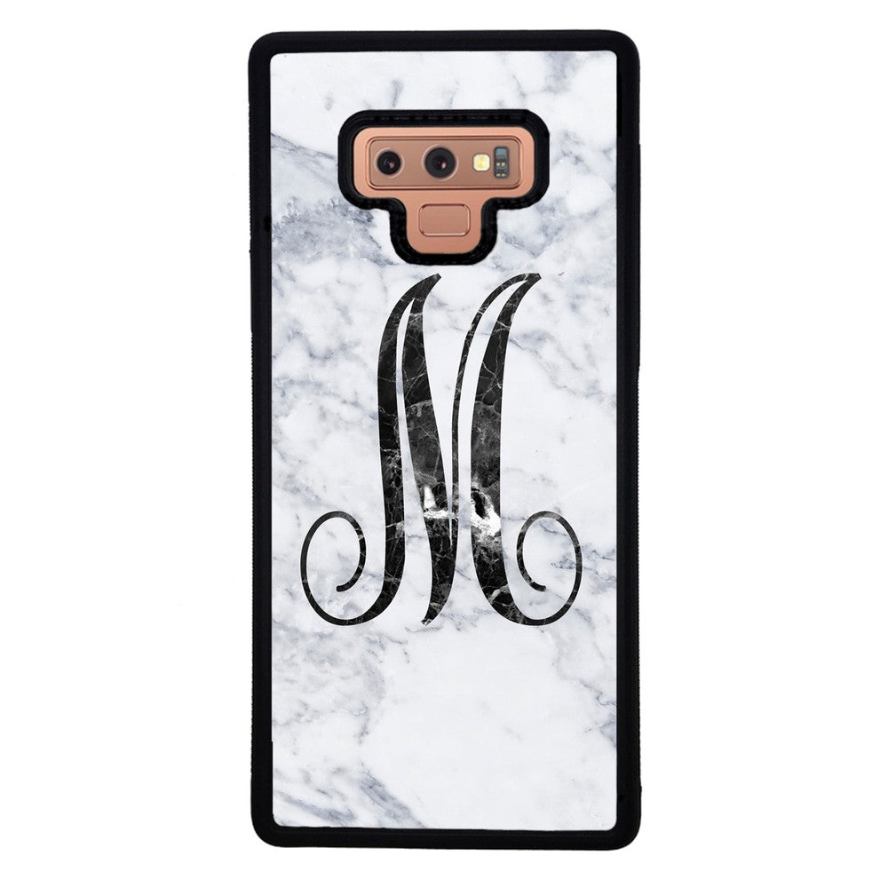 White Marble Initial | Samsung Phone Case