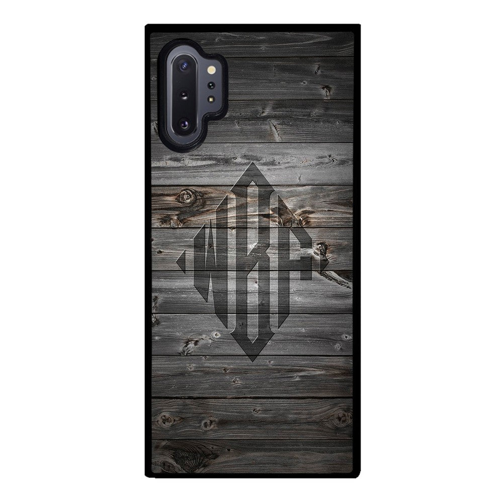Wood Texture Diamond Monogram | Samsung Phone Case