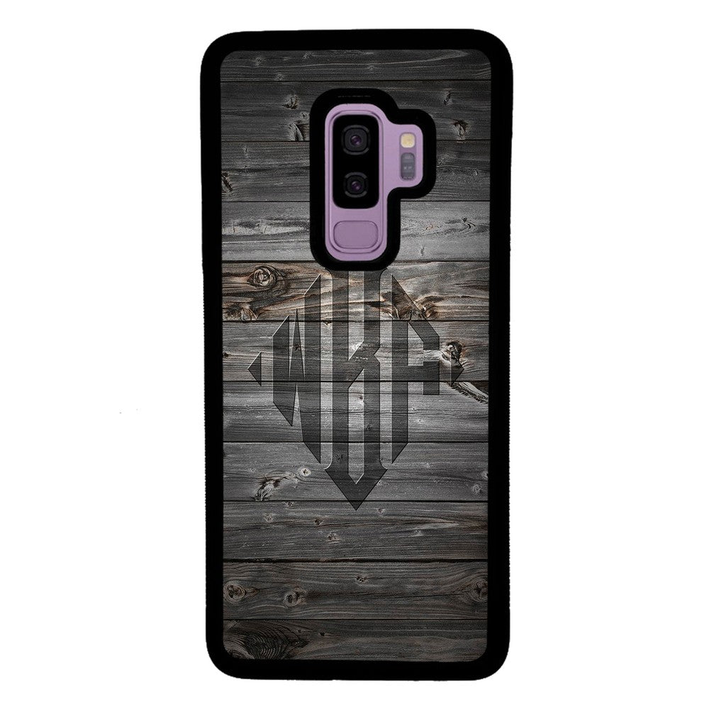 Wood Texture Diamond Monogram | Samsung Phone Case