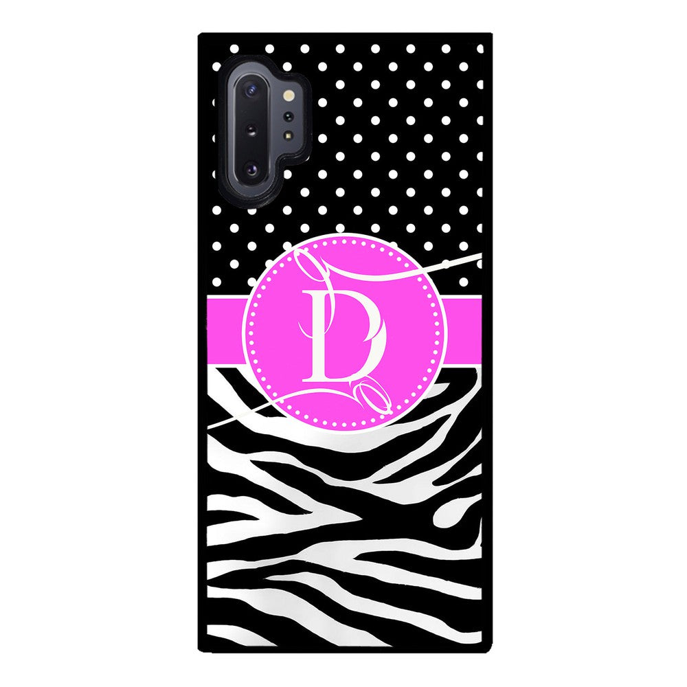 Zebra and Polka Dot Initial | Samsung Phone Case
