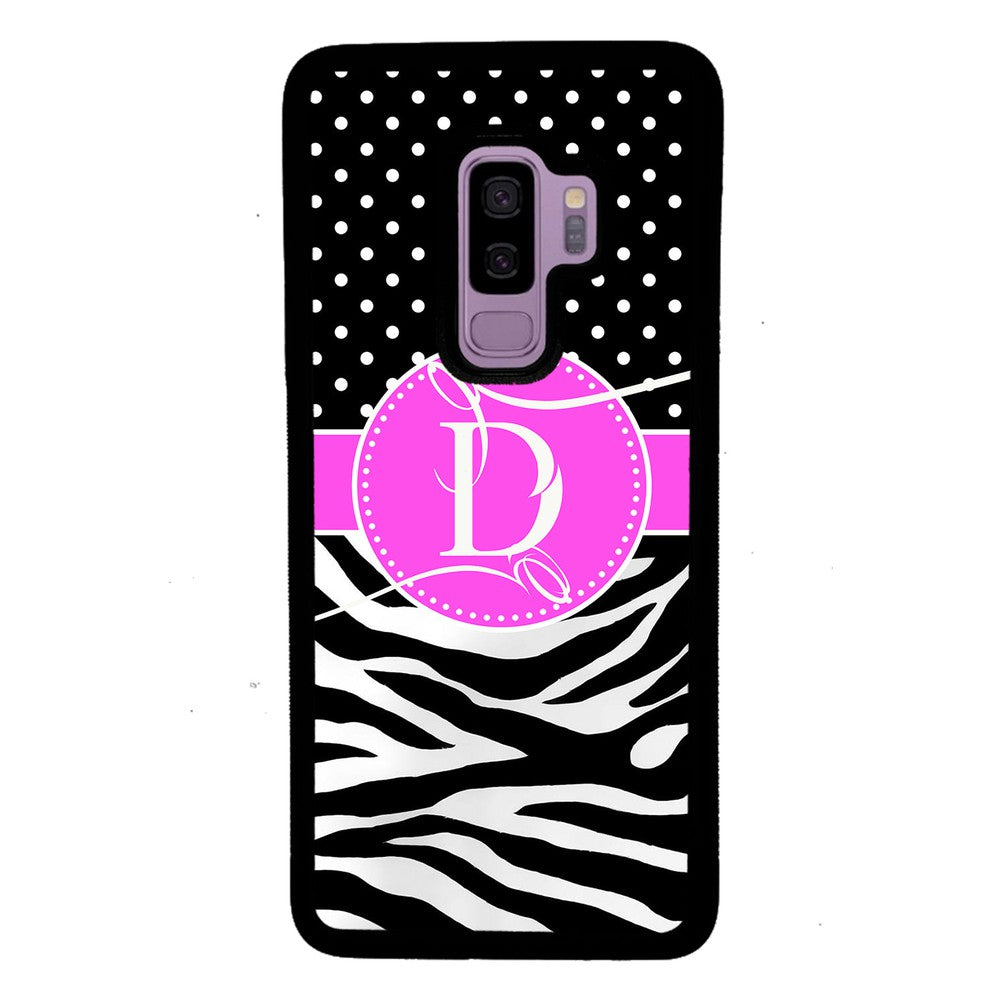 Zebra and Polka Dot Initial | Samsung Phone Case
