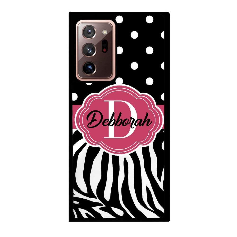 Zebra Polka Dot Red Personalized | Samsung Phone Case