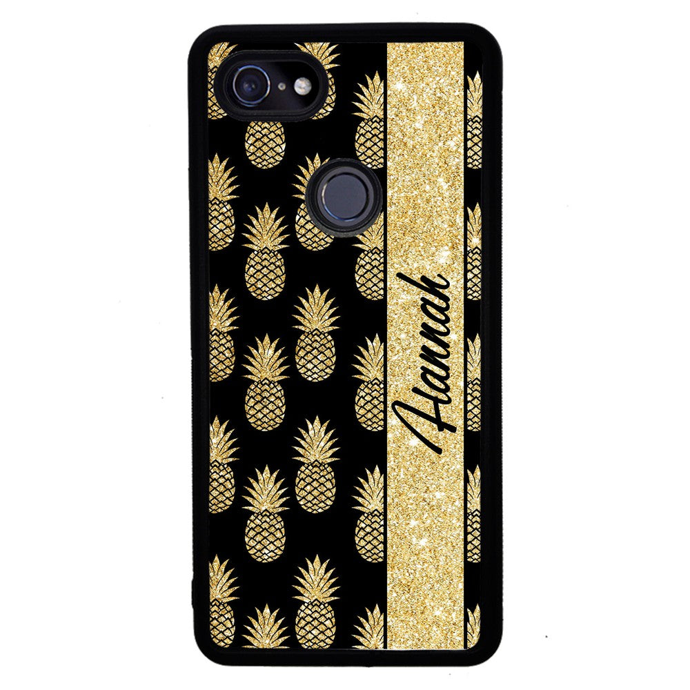 Golden Pineapples Personalized | Google Phone Case