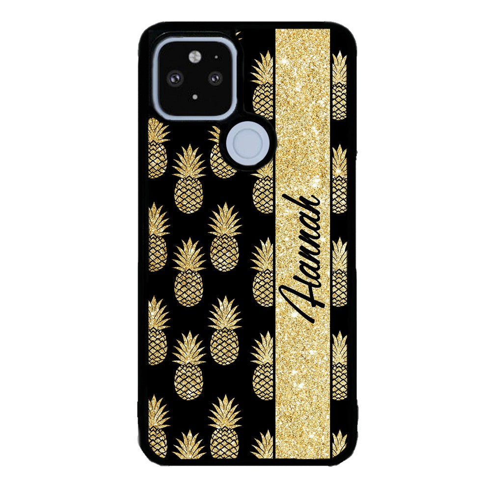 Golden Pineapples Personalized | Google Phone Case