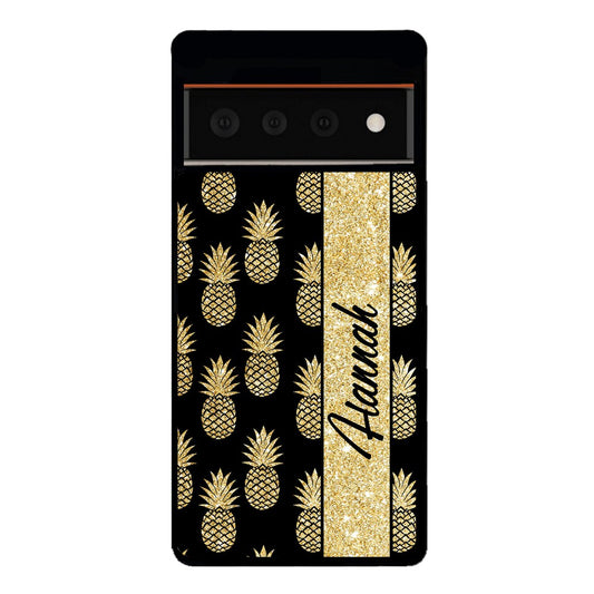 Golden Pineapples Personalized | Google Phone Case