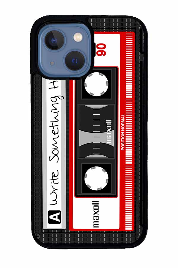 Cassette Tape Black and Red Personalized | Apple iPhone Case