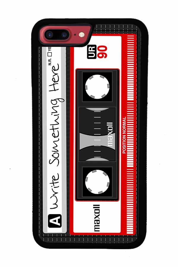 Cassette Tape Black and Red Personalized | Apple iPhone Case