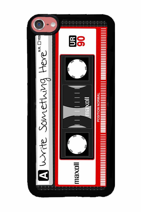 Cassette Tape Black and Red Personalized | Apple iPhone Case