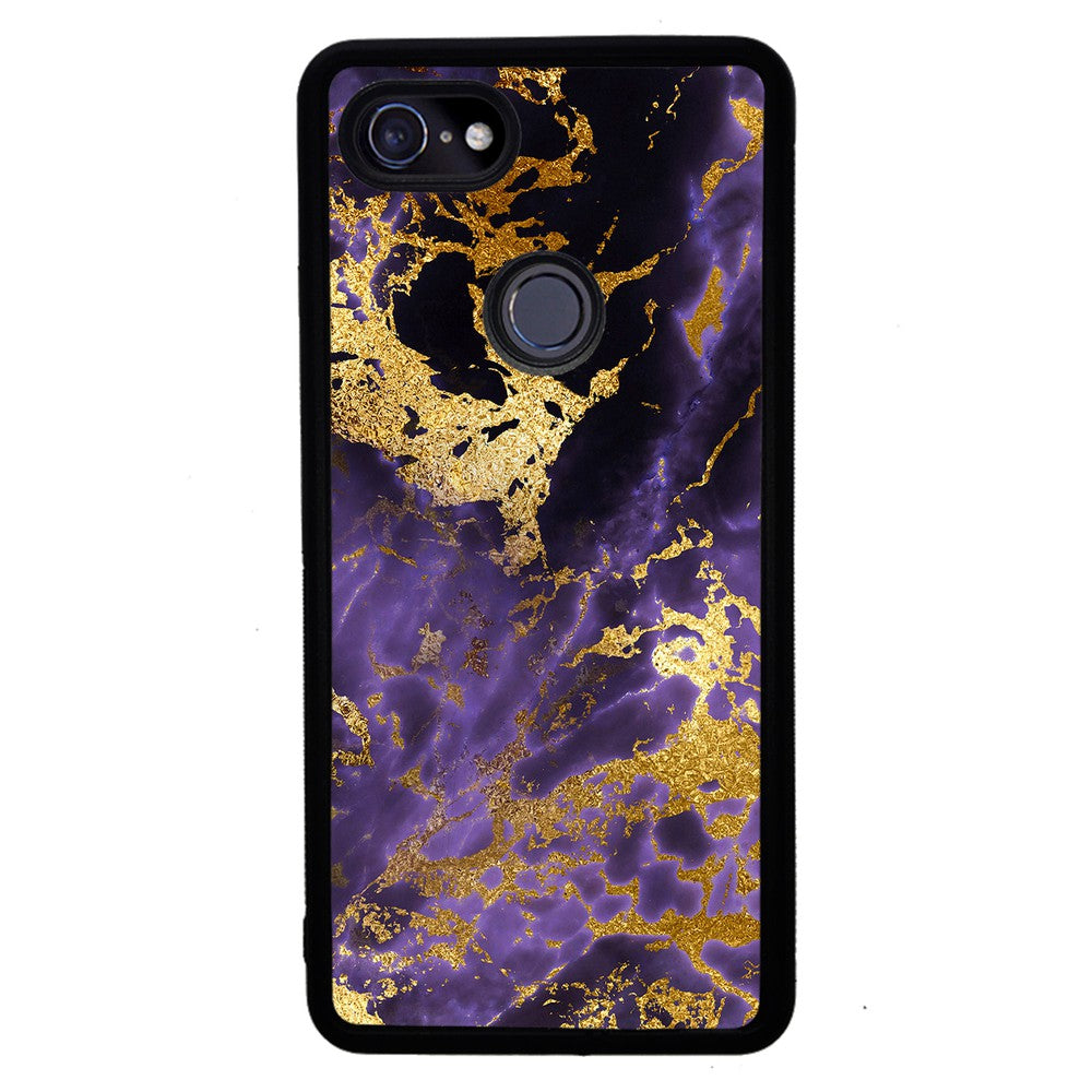 Purple and Gold Foil Marble | Google Phone Case