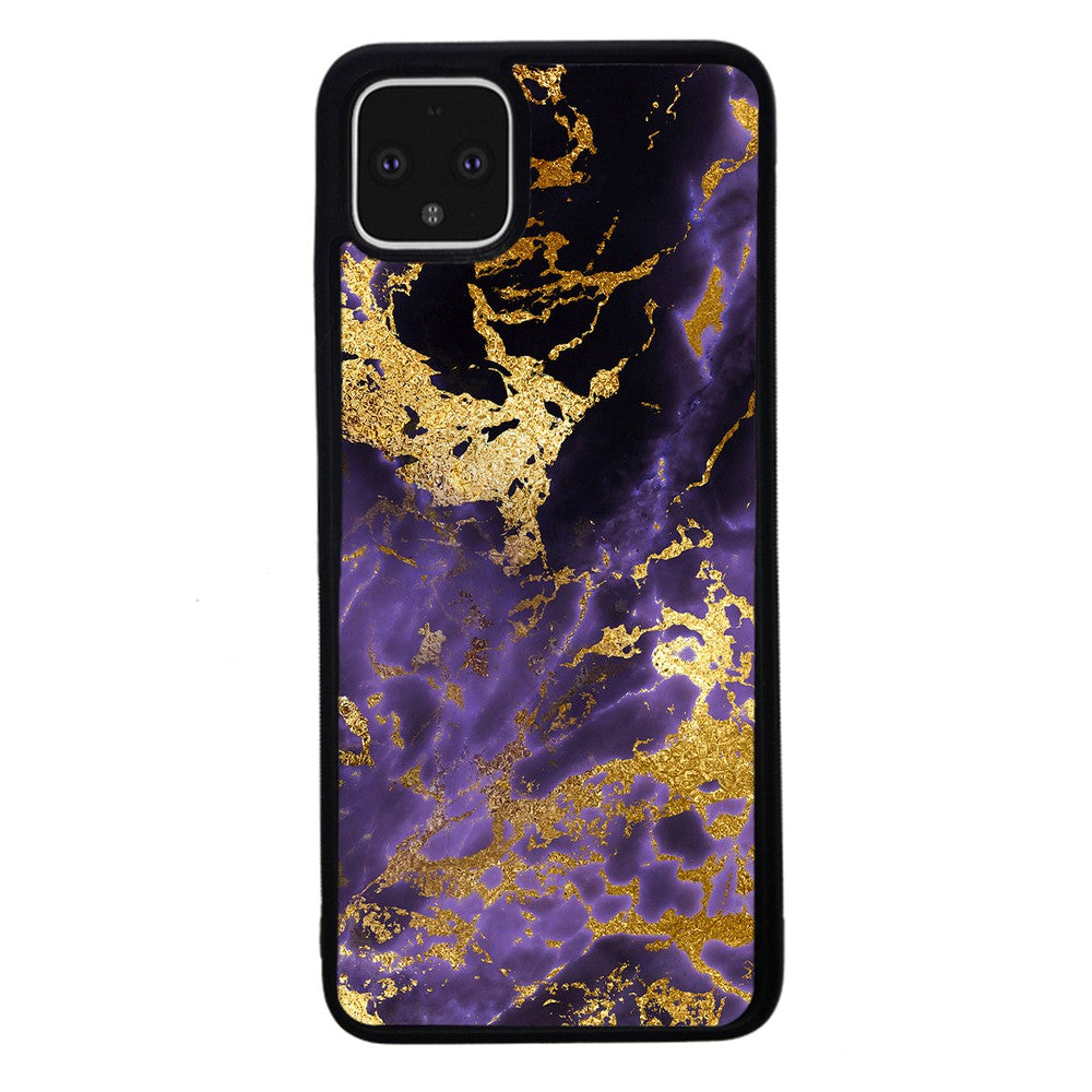 Purple and Gold Foil Marble | Google Phone Case