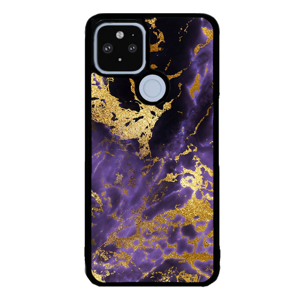 Purple and Gold Foil Marble | Google Phone Case