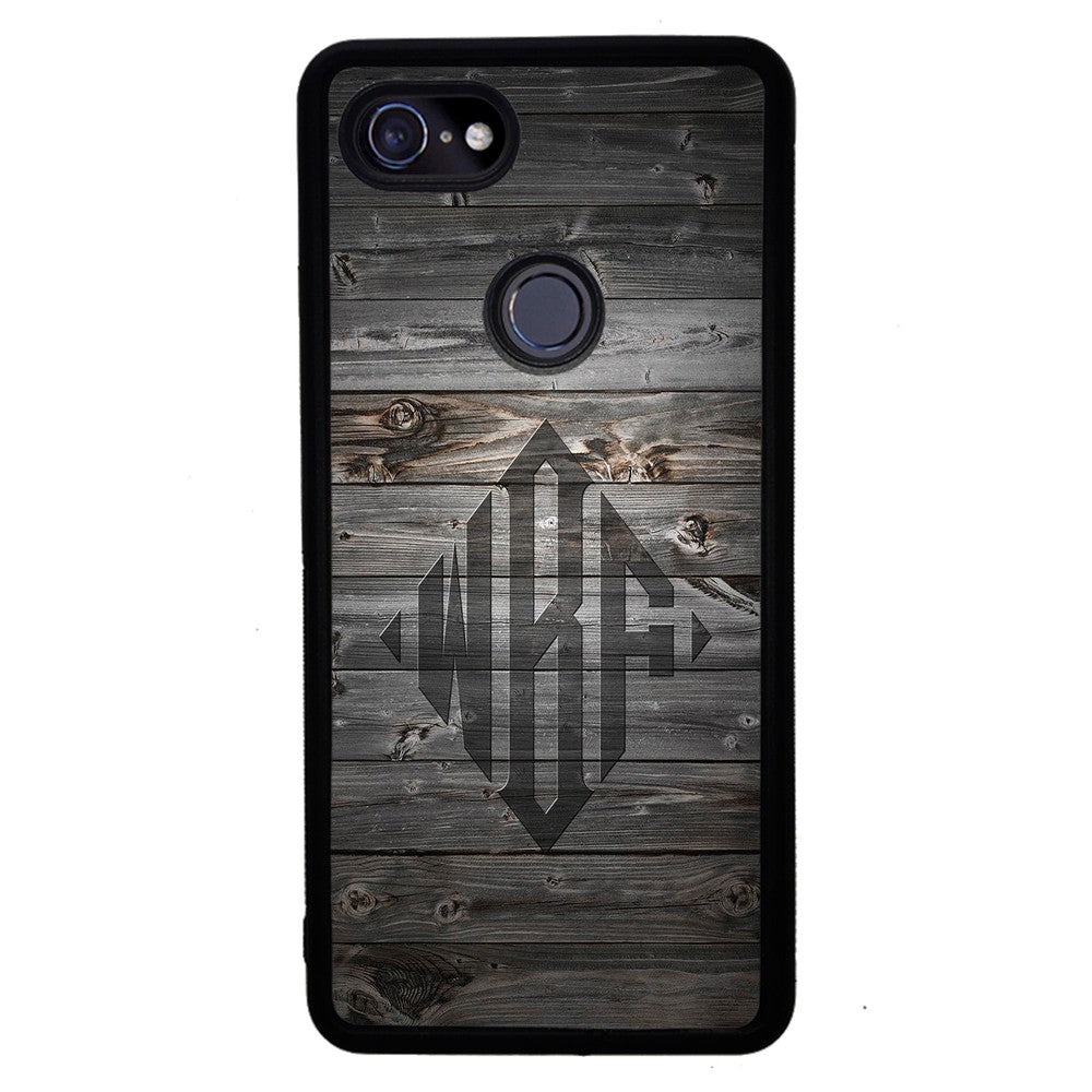 Wood Texture Diamond Monogram | Google Phone Case