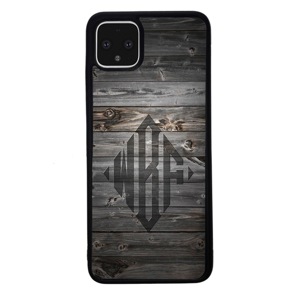 Wood Texture Diamond Monogram | Google Phone Case