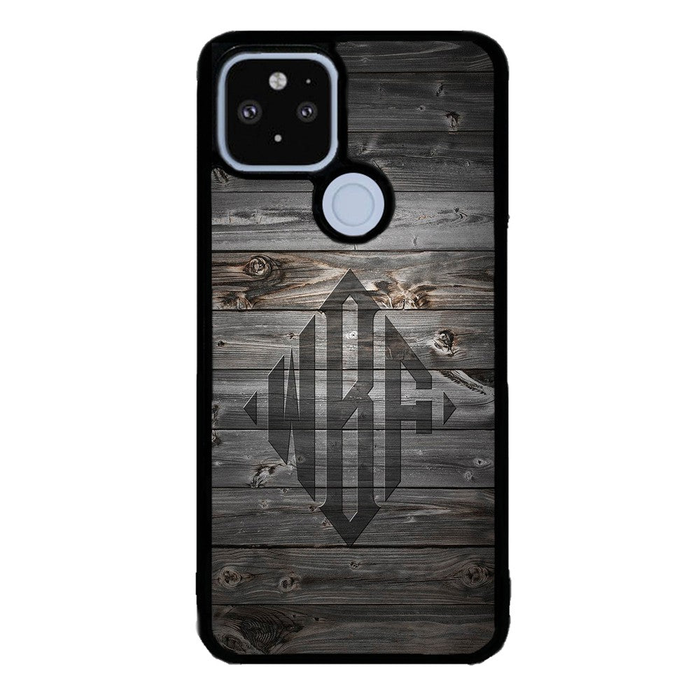 Wood Texture Diamond Monogram | Google Phone Case