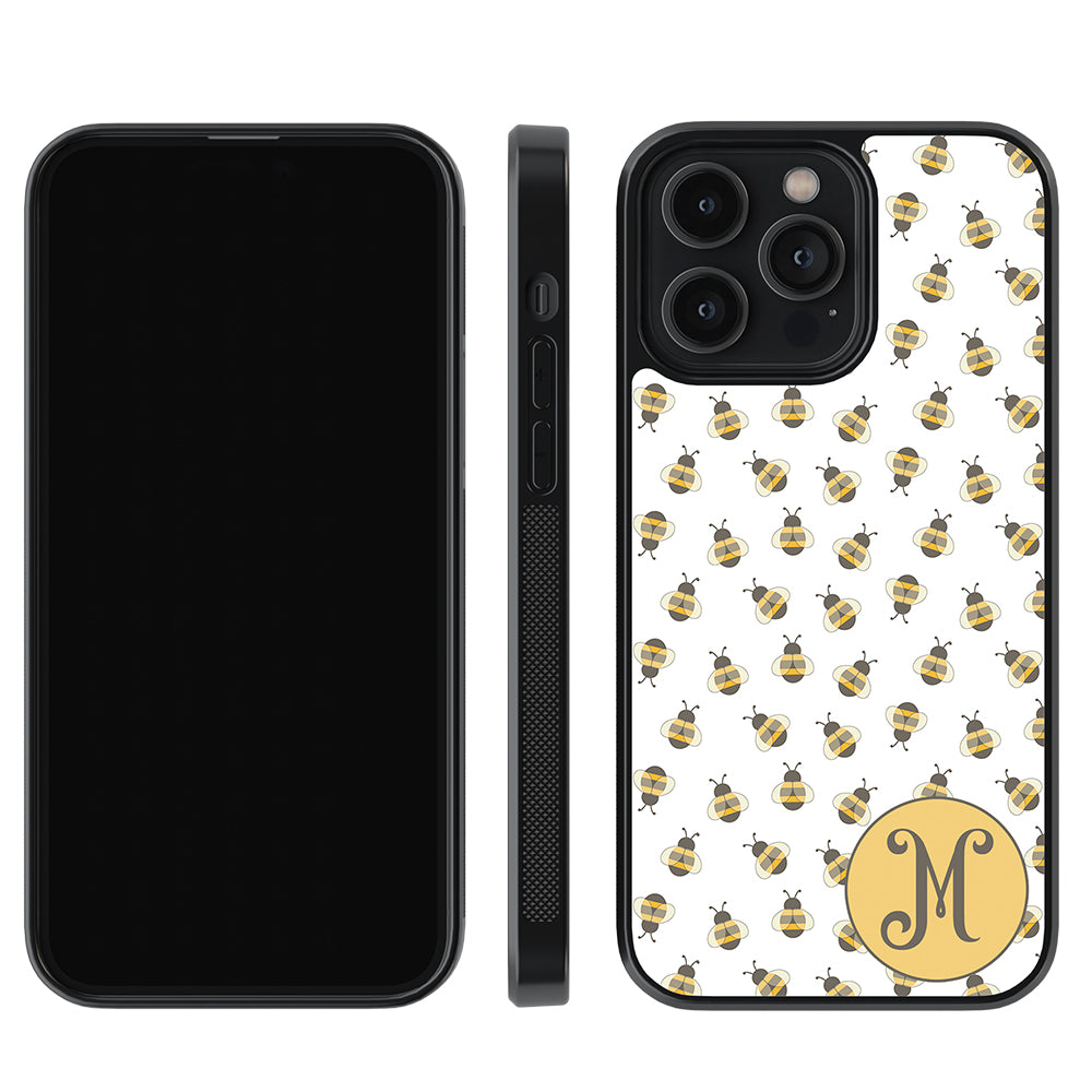 Cute Little Honey Bees Initial | Apple iPhone Case