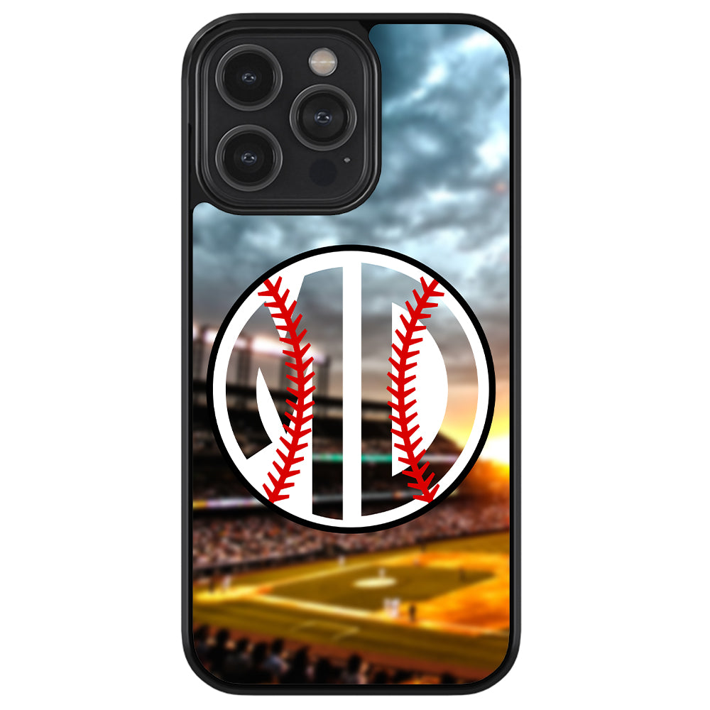 Baseball Monogram Apple iPhone Case