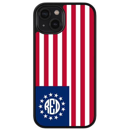 Betsy Ross Flag Personalized Monogram | Apple iPhone Case