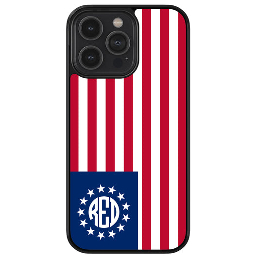 Betsy Ross Flag Personalized Monogram | Apple iPhone Case