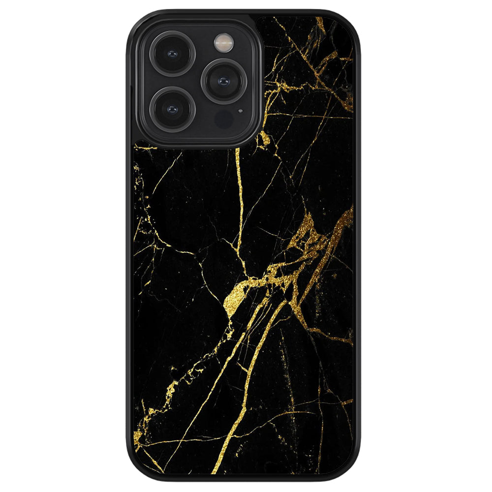 Gold and Black Marble | Apple iPhone Case