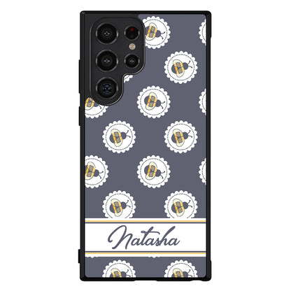 Blue Honey Bumble Bee Personalized Samsung Phone Case