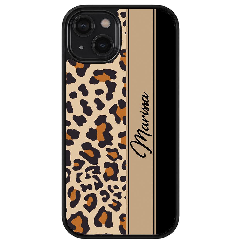 Leopard Skin Brown and Black Personalized | Apple iPhone Case