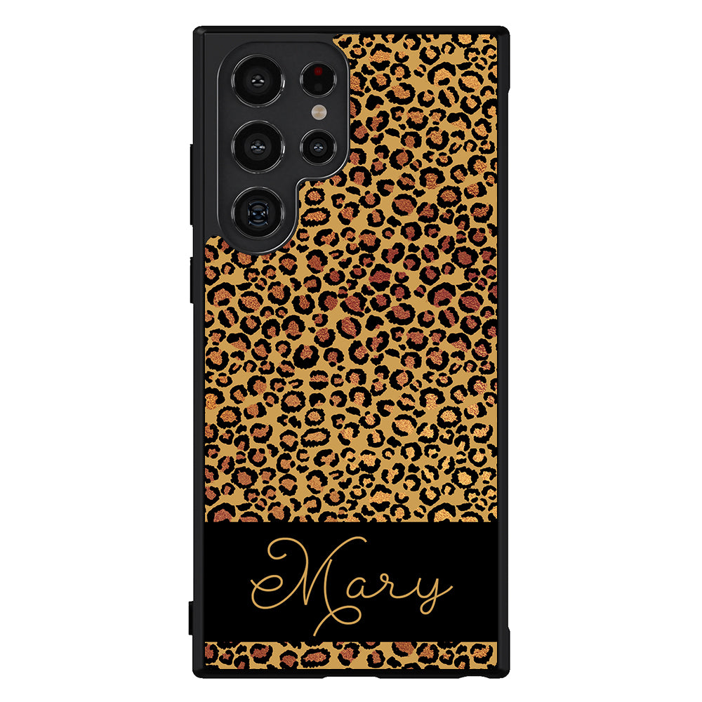 Leopard Skin Personalized Samsung Phone Case