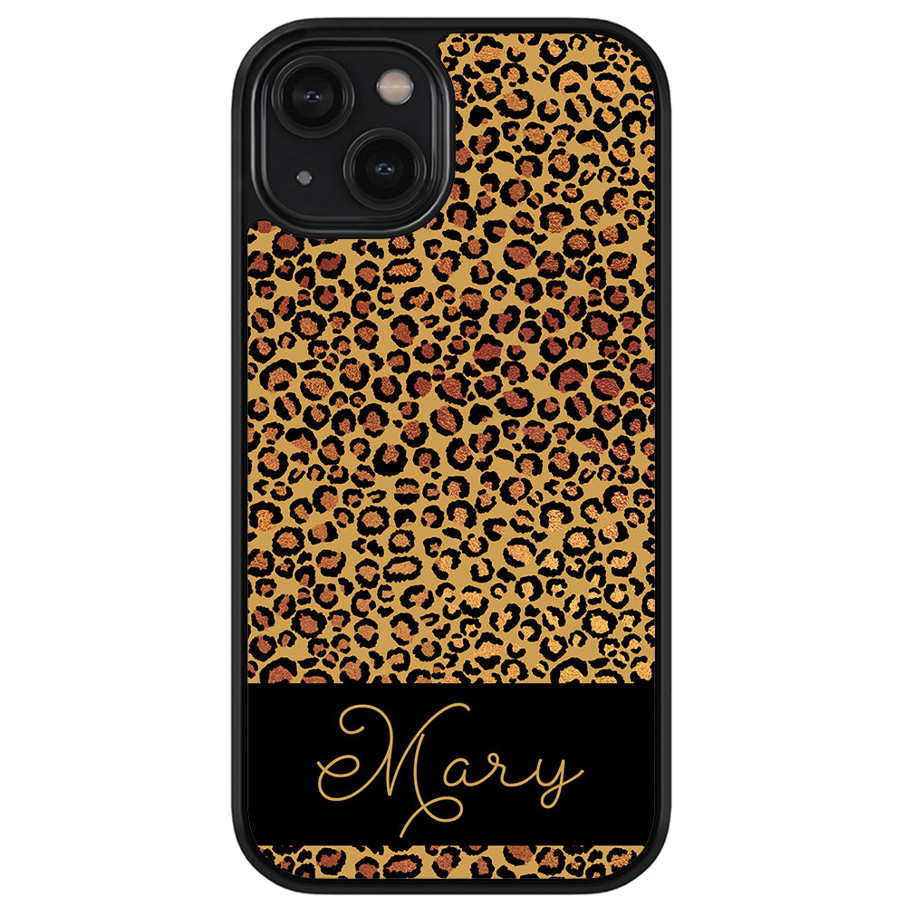 Leopard Skin Personalized Apple iPhone Case