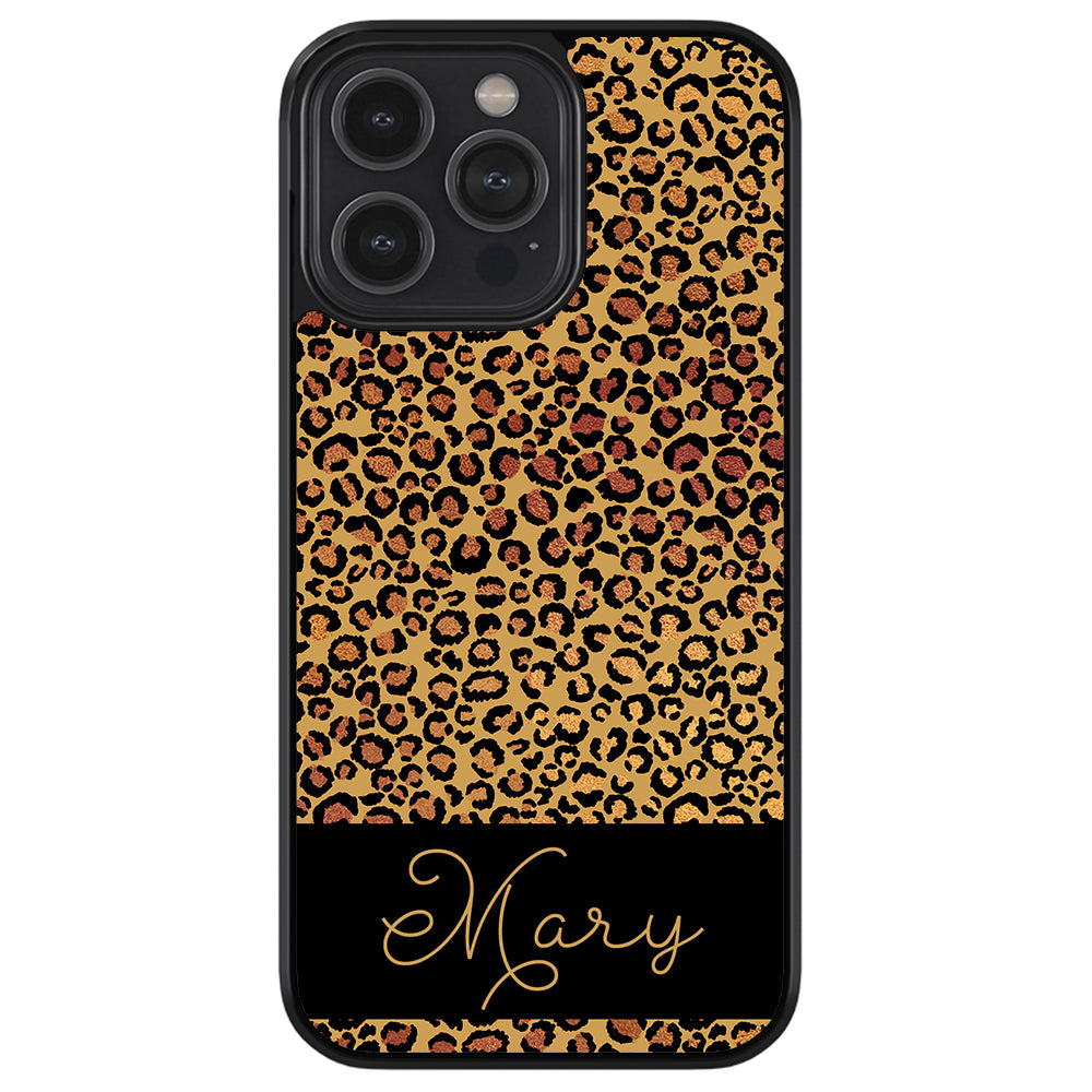 Leopard Skin Personalized Apple iPhone Case