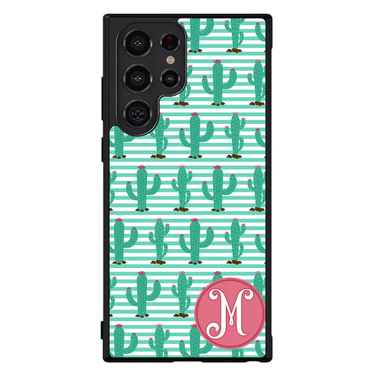Cute Cactus Initial Samsung Phone Case