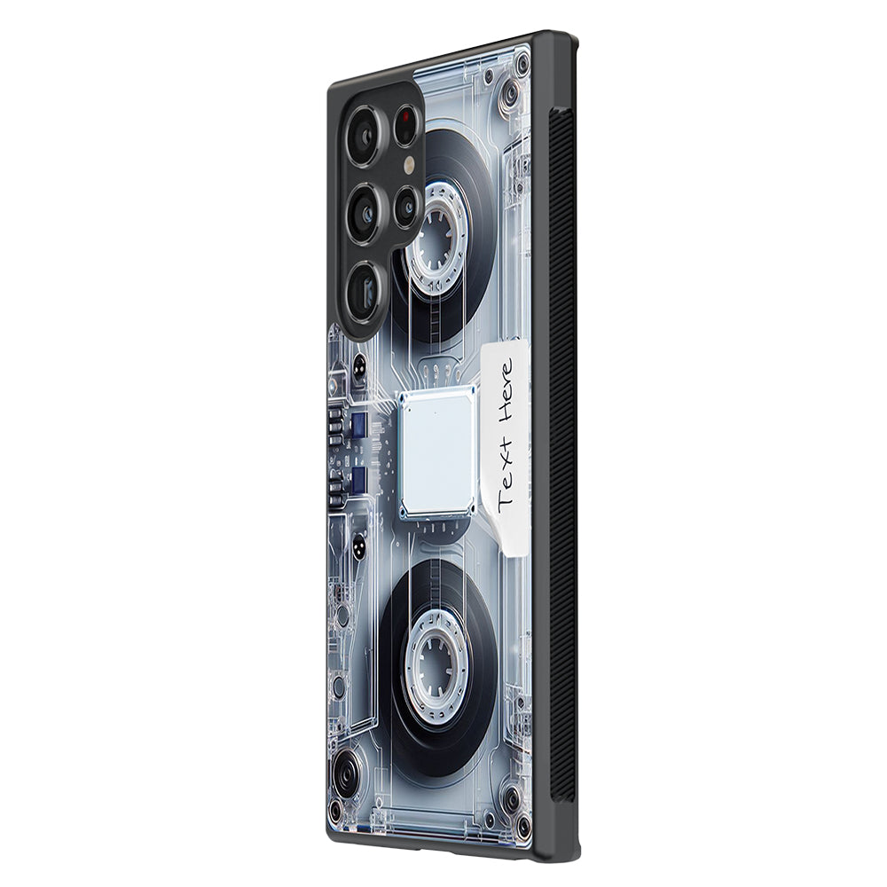 Futuristic Retro Cassette Tape Personalized | Samsung Phone Case