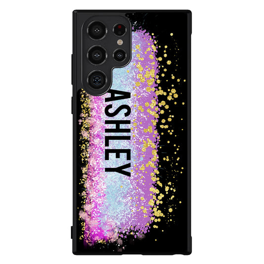 Unicorn Teal Purple Pink Gold Splash Personalized Samsung Phone Case