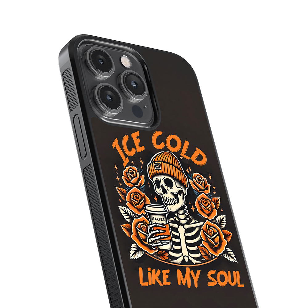 Ice Cold Like My Soul Coffee Fall Season Personalized Apple iPhone Case