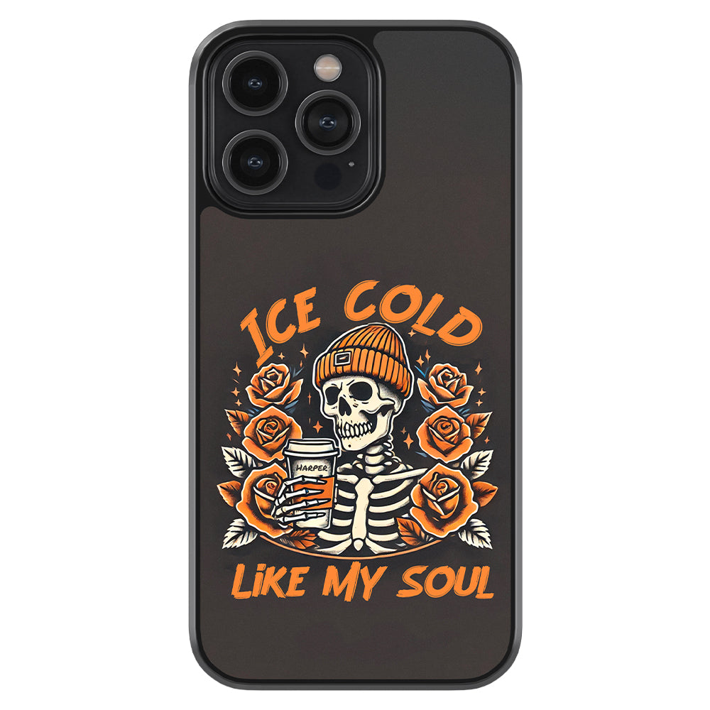 Ice Cold Like My Soul Coffee Fall Season Personalized Apple iPhone Case