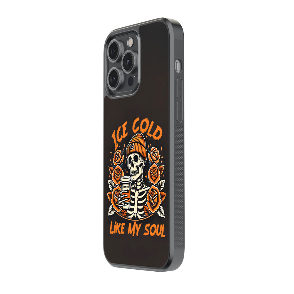 Ice Cold Like My Soul Coffee Fall Season Personalized Apple iPhone Case