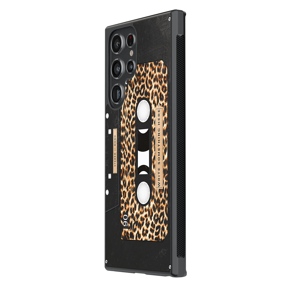 Leopard Skin Cassette Tape Personalized | Samsung Phone Case
