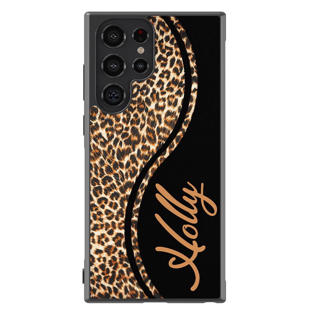 Leopard Curvy Personalized | Samsung Phone Case