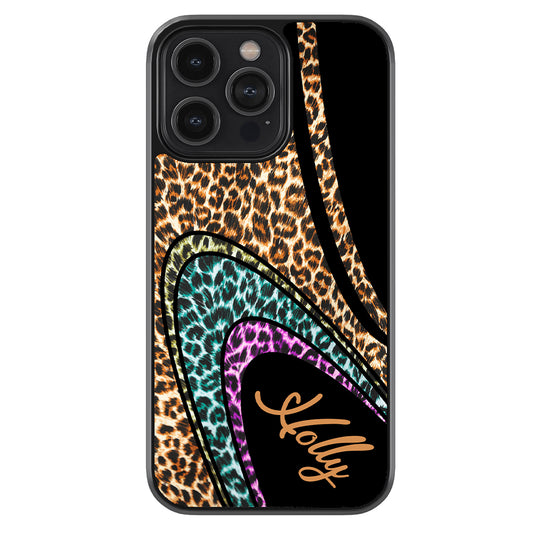 Leopard Curvy Retro Personalized | Apple iPhone Case