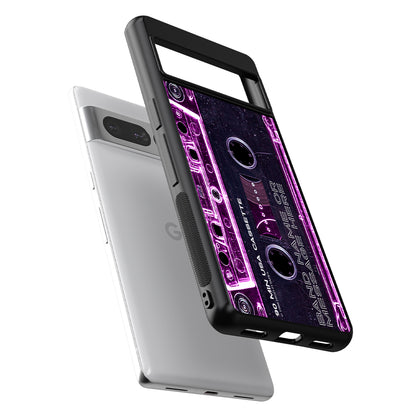 Pink Clear Black 80s Cassette Tape Personalized | Google Phone Case