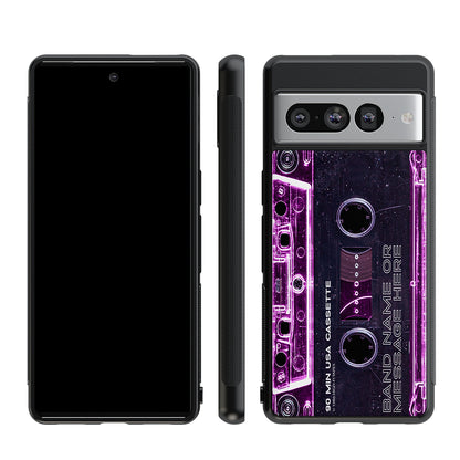 Pink Clear Black 80s Cassette Tape Personalized | Google Phone Case