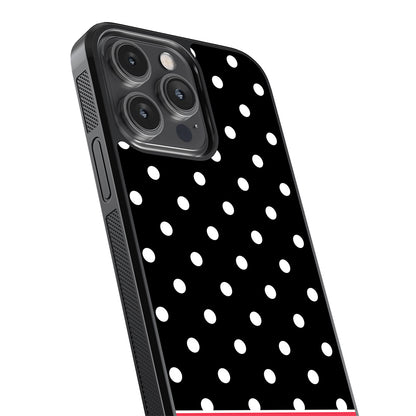 Black Polka Dot Red Personalized | Apple iPhone Case