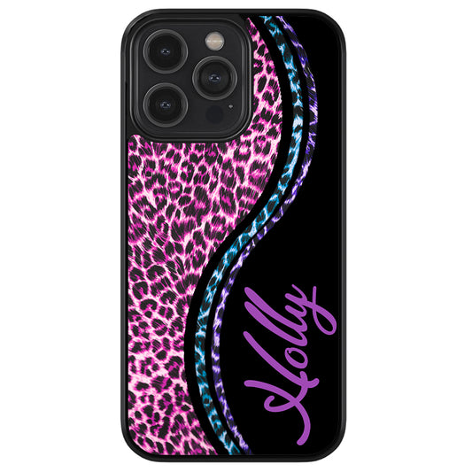 Colorful Leopard Curvy Personalized | Apple iPhone Case