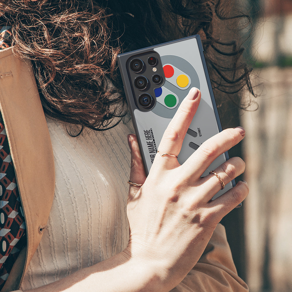 Retro Super Handheld Gaming Console Personalized Samsung Phone Case